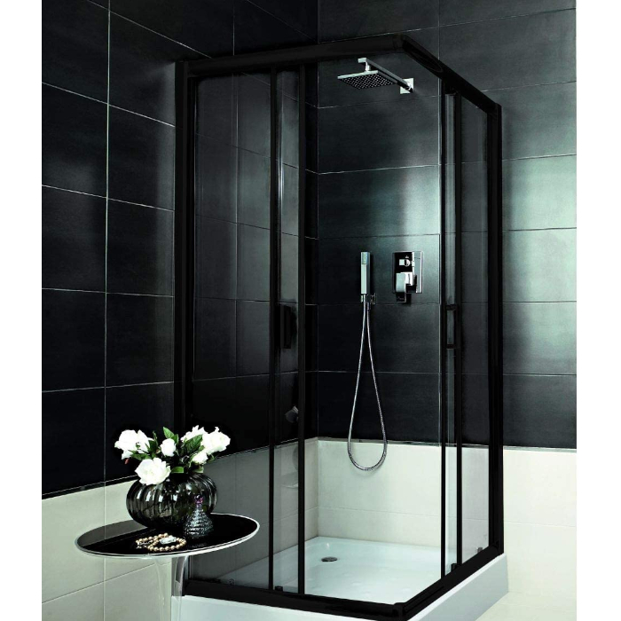 VBChome Duschkabine 80x80/90x90 Schwarz 185cm 5mm ...