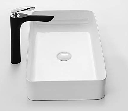 Design Keramik Rechteckig Waschtisch Handwaschbecken Aufsatz-Waschschale 48,5cm x 36,5cm x 13cm F/ÜR BADEZIMMER G/ÄSTE WC Anita